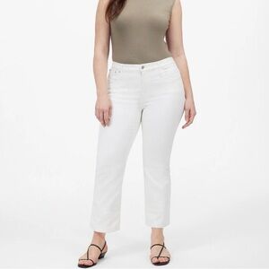 Apt. 9 White Ankle Cropped Flare Jeans Sz 20